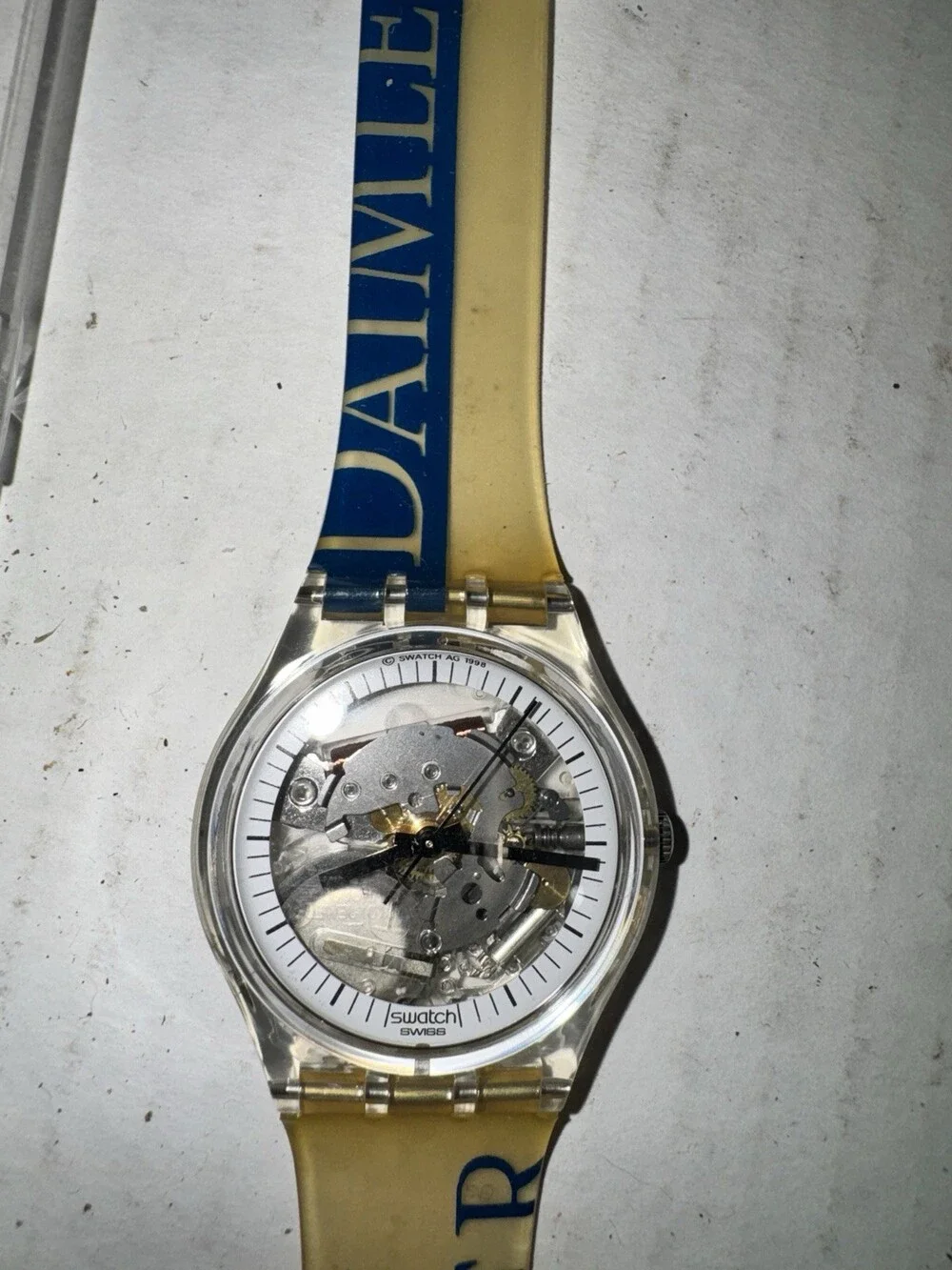 Vintage Daimler Chrysler Swatch Watch Quartz GZ 157 1998 Works Needs Battery